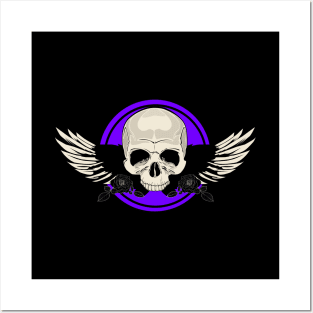 Wing Skull - PURPLE Posters and Art